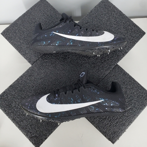 Nike Shoes Men 10 Zoom Rival S 9 Black Indigo Fog Speckle Track  907564-003 - Picture 9 of 13